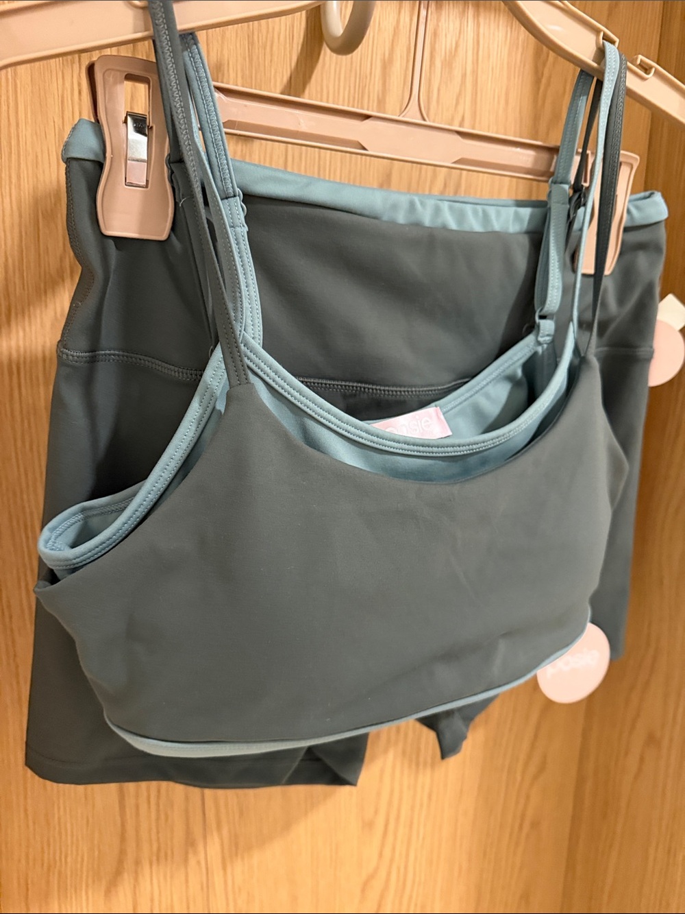 REVOLVE Posie Teal Two-Piece Athletic Set - Picture 3 of 5